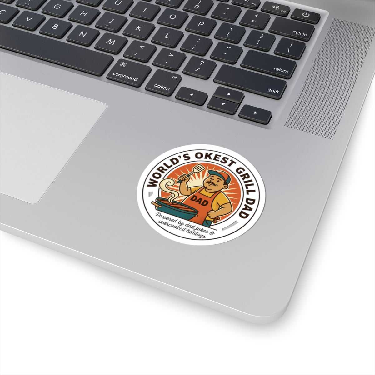 World's Okest Grill Dad Sticker | Father's Day, Sarcastic Retro Dad