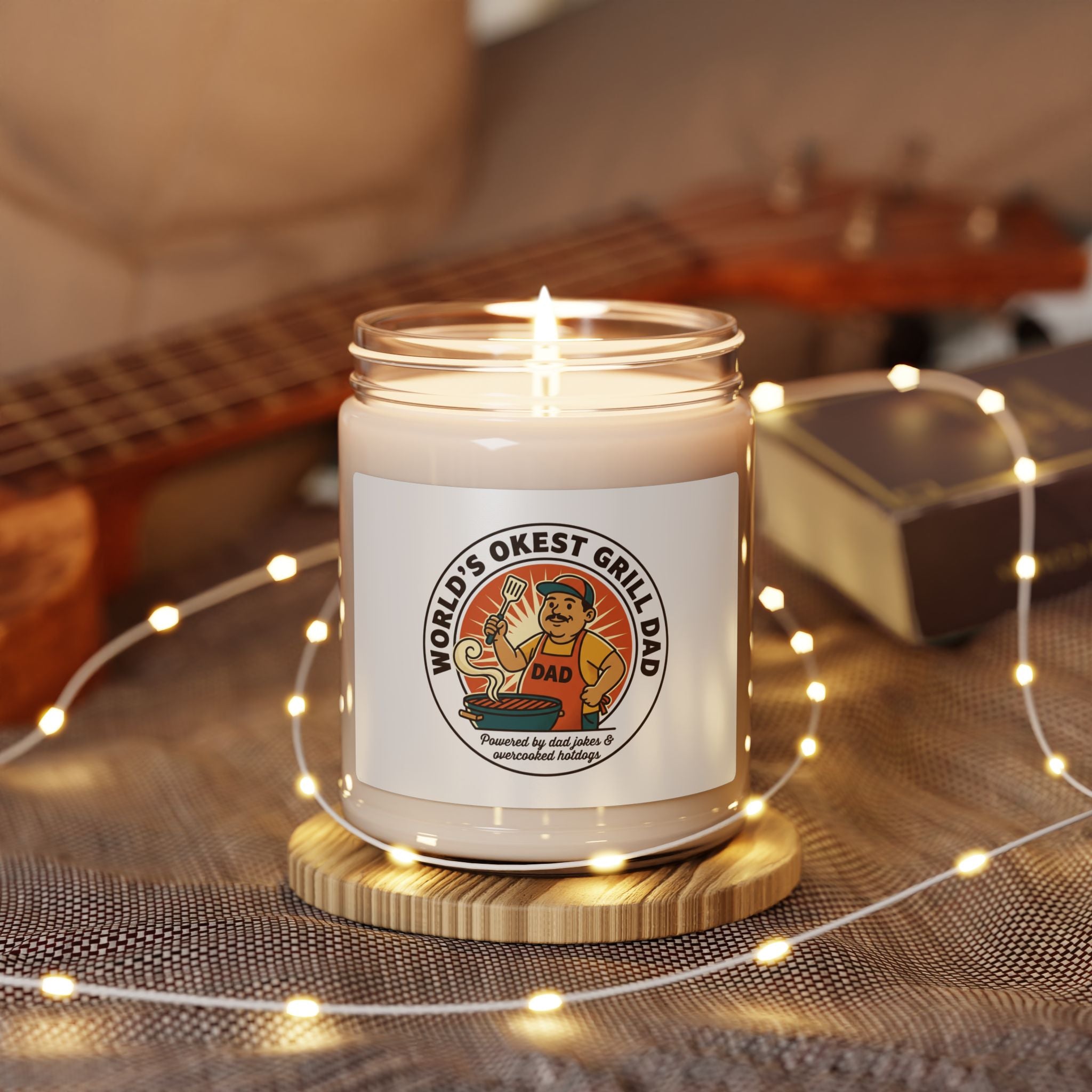 World's Okest Grill Dad Candle, Soy Candle | Father's Day, Retro Outdoorsy
